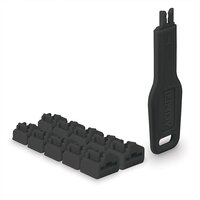 Lindy RJ45 Port Schlösser schwarz 10 Stck+ 1...