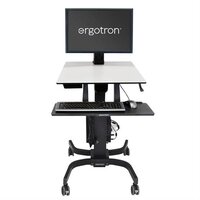 Ergotron WorkFit-C - Single HD Sit-Stand Workstation - Multimedia-Wagen - Schwarz - Grau - 12,7 kg - 76,2 cm (30") - 75 x 75,100 x 100,200 x 100,200 x 200 - 360°