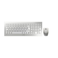 Cherry DW 8000 - Volle Größe (100%) - Kabellos - RF Wireless - Silber - Weiß - Maus enthalten