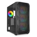 Sharkoon Gehäuse AK3 RGB ATX 1xGlas schwa - Midi/Minitower - ATX
