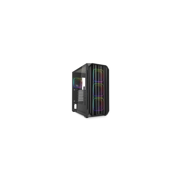Sharkoon Gehäuse AK5M RGB ATX 1xMetall schwa - Midi/Minitower - ATX
