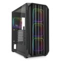 Sharkoon Gehäuse AK5M RGB ATX 1xMetall schwa - Midi/Minitower - ATX