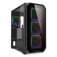 Sharkoon Gehäuse AK5G RGB ATX 1xGlas schwa -...