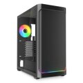Sharkoon Gehäuse AK4W RGB ATX 1xGlas schwa - Midi/Minitower - ATX