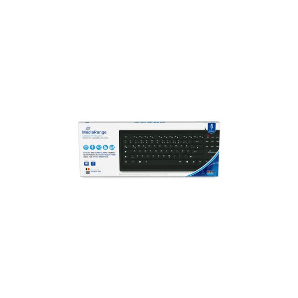 MEDIARANGE MROS101-BE - Volle Größe (100%) - Kabelgebunden - USB - AZERTY - Schwarz