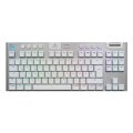 Logitech G G915 X LIGHTSPEED, Verkabelt & Kabellos, USB+ RF Wireless+ Bluetooth, Mechanischer Switch, QWERTZ, LED, Weiß - Kabellose - tastenlose Gaming-Tastatur mit LIGHTSPEED wireless