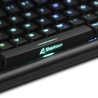 Sharkoon SGK30, Kabelgebunden, USB, Mechanischer Switch, QWERTY, RGB-LED, Schwarz