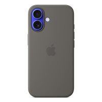 Apple iPhone 16 Silikon Case mit MagSafe – Steingrau, Cover, Apple, iPhone 16, 15,5 cm (6.1"), Grau