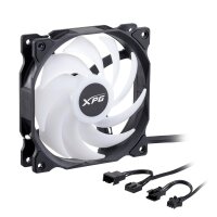XPG VENTO 120 ARGB PWM (3er-Packung) Schwarz, Ventilator, 12 cm, 300 RPM, 1650 RPM, 62,33 cfm, Schwarz
