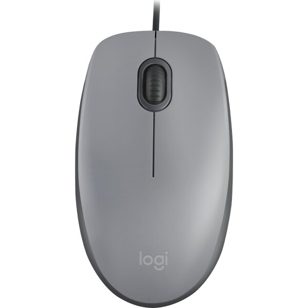 Logitech M110 Silent - Beidhändig - Optisch - USB Typ-A - 1000 DPI - Graphit - Grau