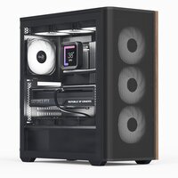 AEROCOOL ADVANCED TECHNOLOGIES D501A-G-BK-v2 schwarz/holz