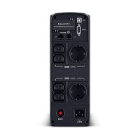 CyberPower Systems CyberPower CP1200EIPFCLCD Line-Interactive USV 1200VA/720W Reine Sinuswelle, AVR, LCD, USB (HID), DB9, RJ45 Lan Protection, Ausgang (2) Schuko (4) IEC, Expansion Port für opt. Netzwerkkomunikation, Line-Interaktiv, 1,2 kVA, 720 W, Sine,
