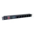 Equip Steckdosenleiste 19" 1HE 6fach mit Schuko+ Schalt Alu - Steckdosenleiste - 1,8 m