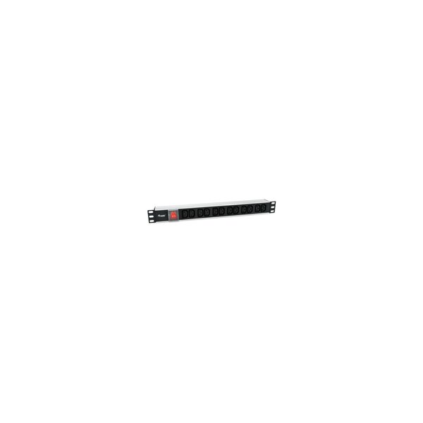 Equip Steckdosenleiste 19" 1HE 12fach mit Schuko+ Schalt A - Steckdosenleiste - 1,8 m