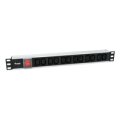 Equip Steckdosenleiste 19" 1HE 12fach mit Schuko+ Schalt A - Steckdosenleiste - 1,8 m