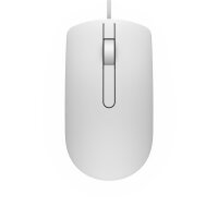 Dell MS116, Beidhändig, Optisch, USB Typ-A, 1000 DPI, Weiß