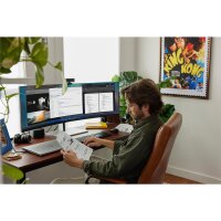 HP 715 Wiederaufladbare Maus für mehrere Geräte, Beidhändig, RF Wireless + Bluetooth, 3000 DPI, Schwarz