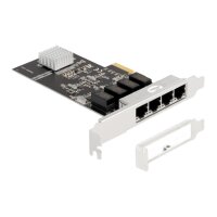 Delock PCI Express x4 Karte 4 x RJ45 Gigabit LAN RTL8111,...