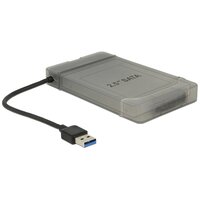 Delock 62742, USB Typ-A, SATA, Schwarz, Grau, 0,15 m, JMS567, 6 Gbit/s
