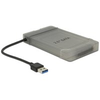 Delock 62742, USB Typ-A, SATA, Schwarz, Grau, 0,15 m,...