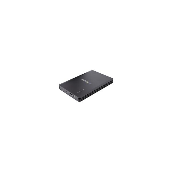 StarTech.com 4 Bay Thunderbolt 3™ NVMe Gehäuse - für M.2 NVMe SSD Laufwerke - 1x DisplayPort Video/ 2x TB3 Downstream Ports - 40Gbit/s - 72W Stromversorgung - Externes Festplattengehäuse - SSD-Gehäuse - M.2 - M.2 - 40 Gbit/s - USB Anschluss - Schwar