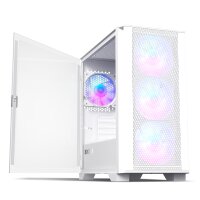 MONTECH Air 100 ARGB, Mini Tower, PC, Weiß, micro ATX, Micro-ITX, Gaming, Blau, Grün, Rot