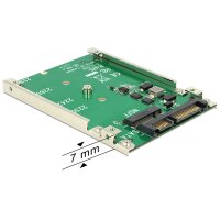 Delock 62544, SATA, M.2, Grün, 100 mm, 70 mm, 7 mm