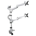 StarTech.com Monitorhalterung für vier Bildschirme - Vollbeweglich - Premium - Klemme - 45 kg - 33 cm (13") - 68,6 cm (27") - 100 x 100 mm - Silber