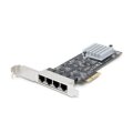 StarTech.com 4-Port 2.5 Gbit PCIe Netzwerkkarte - Intel I225-V - Dual-Port Computer LAN Karte - Multi-Gigabit NIC - PCI Express Server Netzwerkkarte - 2.5G Ethernet Adapter - Eingebaut - Kabelgebunden - PCI Express - Ethernet - 2500 Mbit/s - Schwarz