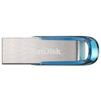SanDisk Ultra Flair - 128 GB - USB Typ-A - 3.2 Gen 1 (3.1 Gen 1) - 150 MB/s - Ohne Deckel - Blau - Silber