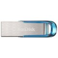 SanDisk Ultra Flair - 128 GB - USB Typ-A - 3.2 Gen 1 (3.1 Gen 1) - 150 MB/s - Ohne Deckel - Blau - Silber