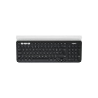 Logitech K780 Multi-Device Wireless Keyboard, Volle Größe (100%), Kabellos, RF Wireless + Bluetooth, QWERTZ, Grau, Weiß