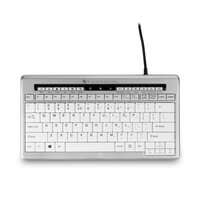 Bakker S-board 840 Compact Keyboard (US), Tenkeyless (80 - 87 %), Kabelgebunden, USB, Scherenschalter, QWERTY, Hellgrau, Weiß