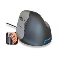 Bakker Evoluent4, Linkshändig, Vertikale Ausführung, Laser, 2600 DPI, Schwarz, Grau, Silber
