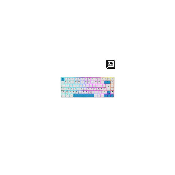 Sharkoon Skiller SGK50 S3 PBT White Gaming-Tastatur Gateron G Pro 3.0 Yellow - Tastatur - 85 Tasten
