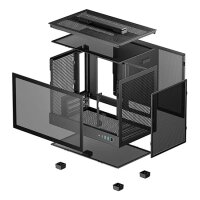 Deepcool CH160, Small Form Factor (SFF), PC, Schwarz, Mini-ITX, ABS, SPCC, Gehärtetes Glas, 17,2 cm
