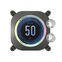 Corsair iCUE XC7 RGB ELITE LCD, Wasserblock, Metall, Nylon, Grau, LGA 1700, Socket AM4, Buchse AM5, 1/4", 90°