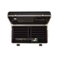 PARAT Case N10, Multimedia-Wagen, Schwarz, Acrylnitril-Butadien-Styrol (ABS), Aluminium, Schaum, Laptop, 39,6 cm (15.6"), 2 Schublade(n)