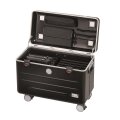 PARAT Case N10, Multimedia-Wagen, Schwarz, Acrylnitril-Butadien-Styrol (ABS), Aluminium, Schaum, Laptop, 39,6 cm (15.6"), 2 Schublade(n)