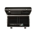 PARAT Case N10, Multimedia-Wagen, Schwarz, Acrylnitril-Butadien-Styrol (ABS), Aluminium, Schaum, Laptop, 39,6 cm (15.6"), 2 Schublade(n)