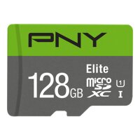 PNY Elite, 128 GB, MicroSDXC, Klasse 10, UHS-I, Class 1...