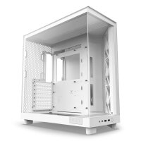 NZXT H6 Flow RGB - Midi Tower - PC - Weiß - ATX - micro ATX - Mini-ITX - Stahl - Gehärtetes Glas - Blau - Grün - Rot