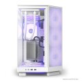NZXT H6 Flow RGB - Midi Tower - PC - Weiß - ATX - micro ATX - Mini-ITX - Stahl - Gehärtetes Glas - Blau - Grün - Rot