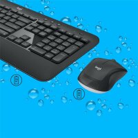 Logitech Advanced MK540, Kabellos, USB, Membran Key...
