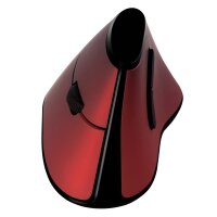 LogiLink TI020 - rechts - Vertikale Ausführung - Optisch - RF Wireless - 1200 DPI - Schwarz - Rot