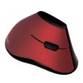 LogiLink TI020 - rechts - Vertikale Ausführung - Optisch - RF Wireless - 1200 DPI - Schwarz - Rot