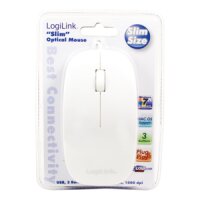 LogiLink ID0062, Optisch, USB Typ-A, 1000 DPI, Weiß