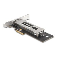 Delock Wechselrahmen PCI Express Karte für 1 x M.2 NVMe SSD - Low Profile Formfaktor - PCIe - M.2 - Männlich - PCIe 4.0 - Schwarz - Metallisch - Passiv