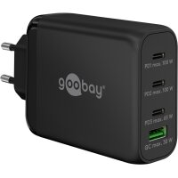 Goobay USB-C PD Multiport-Schnellladegerät 100 W schwarz