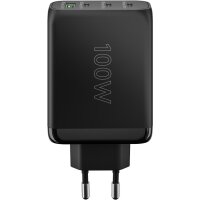 Goobay USB-C PD Multiport-Schnellladegerät 100 W schwarz
